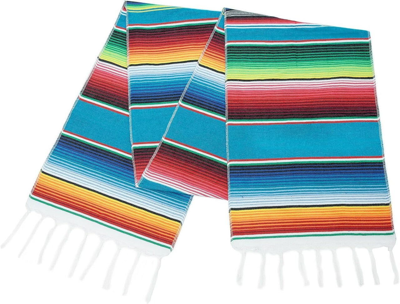 Mexican Table Runner 14x84 Inches Mexican Party Wedding Decorations for Fiesta Party Table Runners Rainbow Striped Serape Zarape Table Runner for Cinco de Mayo